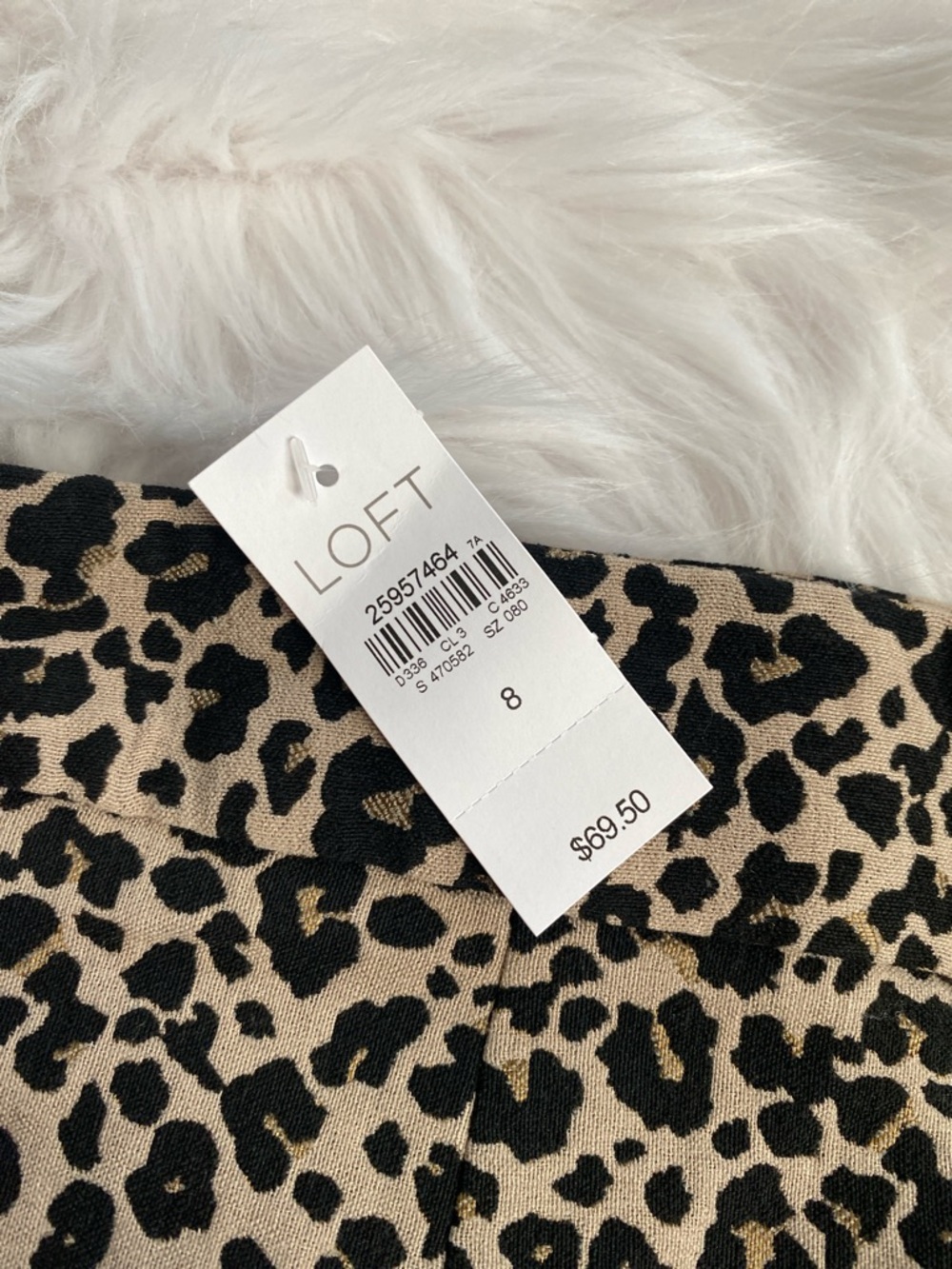 NWT LOFT Leopard Print Mini Skirt Size 8 | Chic Neutral Closet Staple - Picture 8 of 8